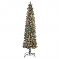 Christmas Tree - 7' - Pencil - Colour Changing - LED lights